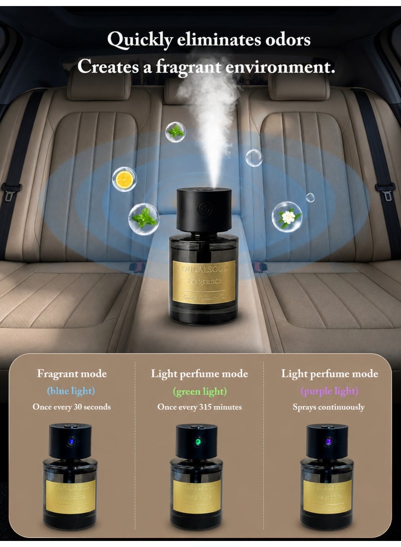 OUDALSOUD USB Mini Aroma Diffuser And150ml Sandalwood Scented Large-capacity Car Air Freshener Set，with Star Projector，with Adjustable Fragrance Modes，Zero Alcohol And No Additives in Freshener, For Children and Pregnant Women，Use in Cars, Rooms, Home Offices, and Bedrooms. - Image 5