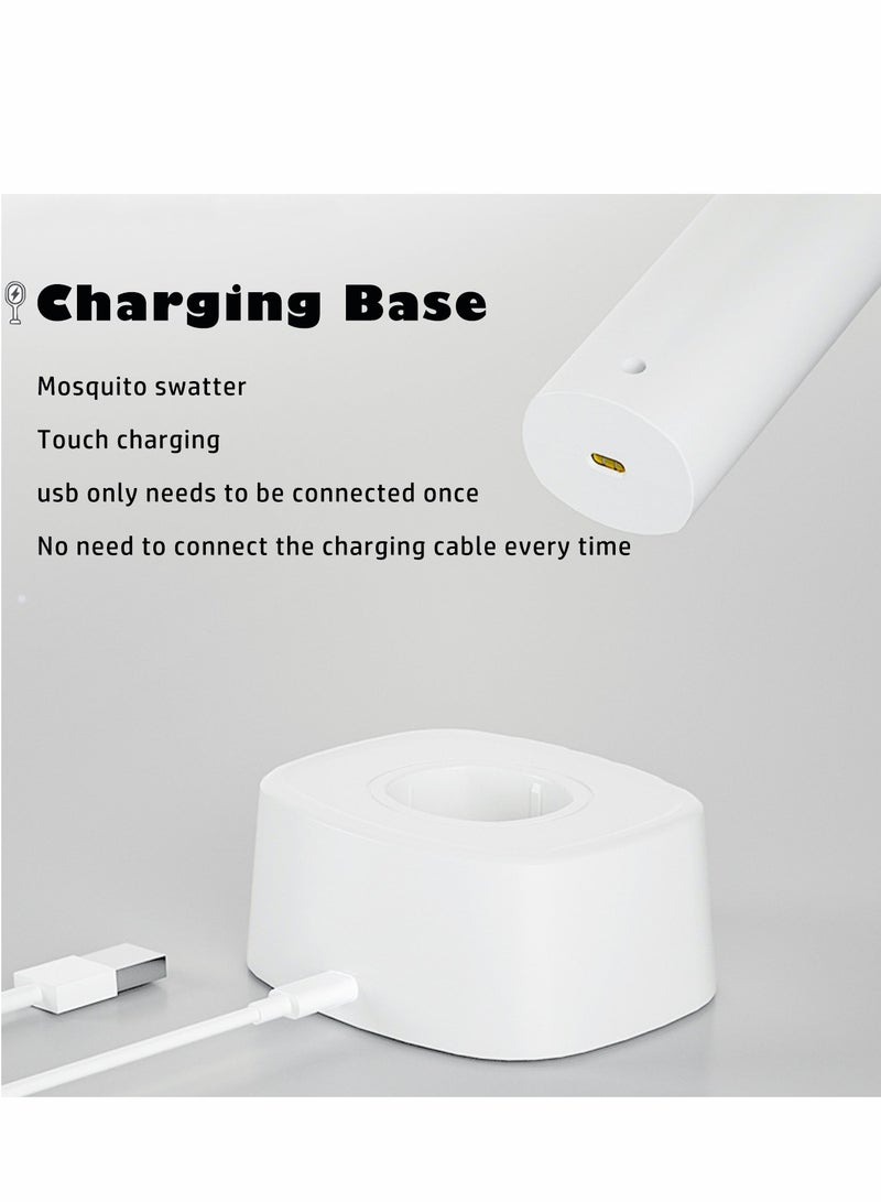 SYOSI Electric Fly Swatter Racket  Mosquito Zapper   High Duty 3000 Volt Electric Bug Zapper Racket   Fly Killer USB Rechargeable Fly Zapper Indoor Safe - Image 4