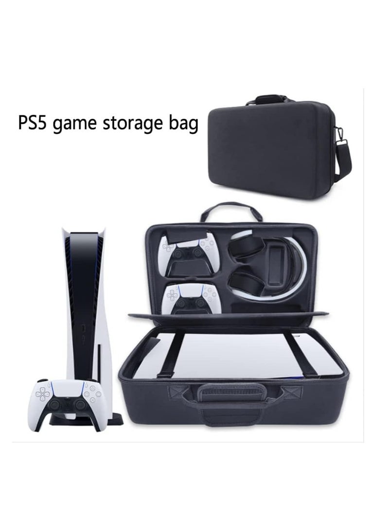 Storage Bag for PS5, Game Bonsole Box, Portable Handbag, Double Layer, Large capacity (black) - Image 5