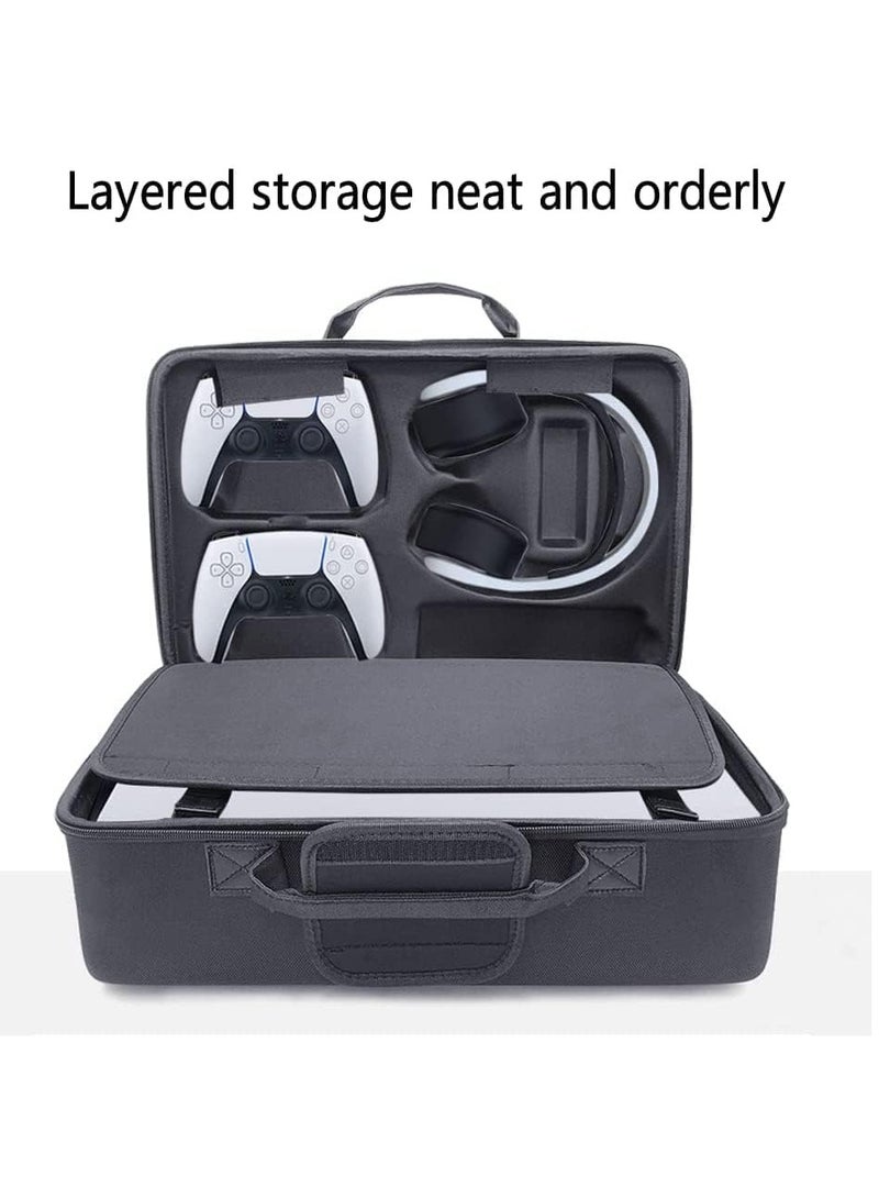 Storage Bag for PS5, Game Bonsole Box, Portable Handbag, Double Layer, Large capacity (black) - Image 3
