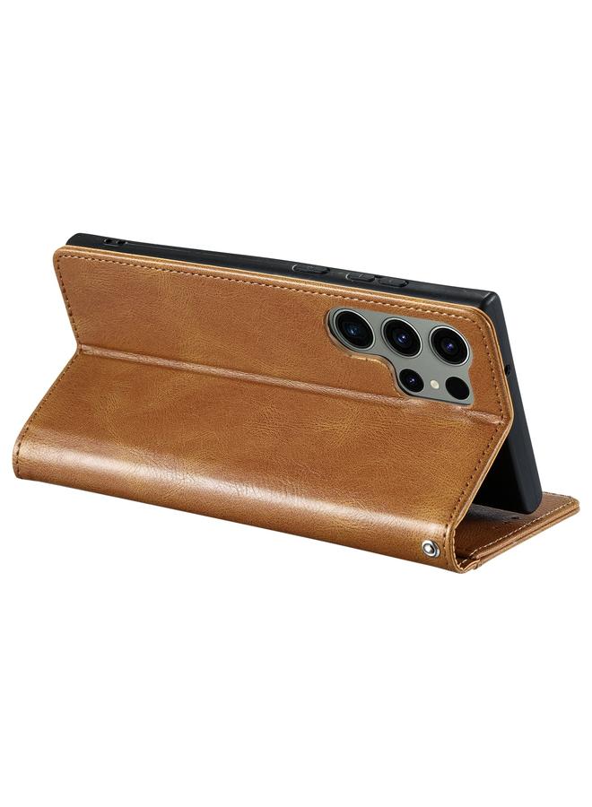 S-TOP Case For Samsung Galaxy S24 Ultra 5G Simple 6-Card Wallet Leather Phone Case - Image 5