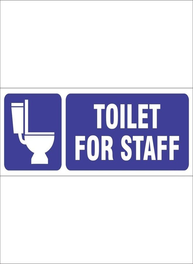 CVANU Toilet for Staff Sign Board Sticker (Pack of 2) - Image 1