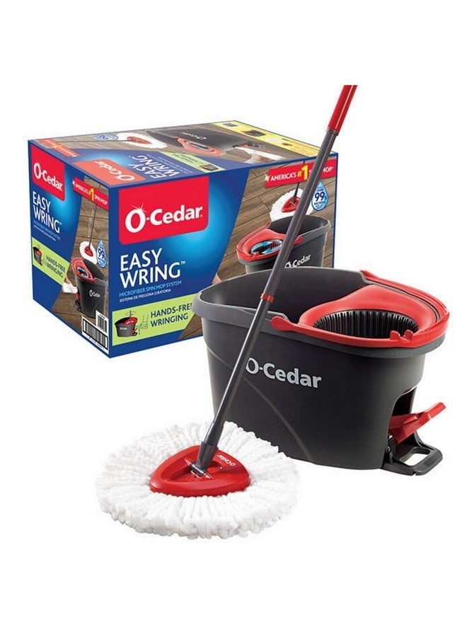 أو سيدر نظام ممسحة دائرية سهلة الاستخدام مع دلو رمادي وأحمر 30.35 × 49.9 × 30.7 سم 148473 - Image 1