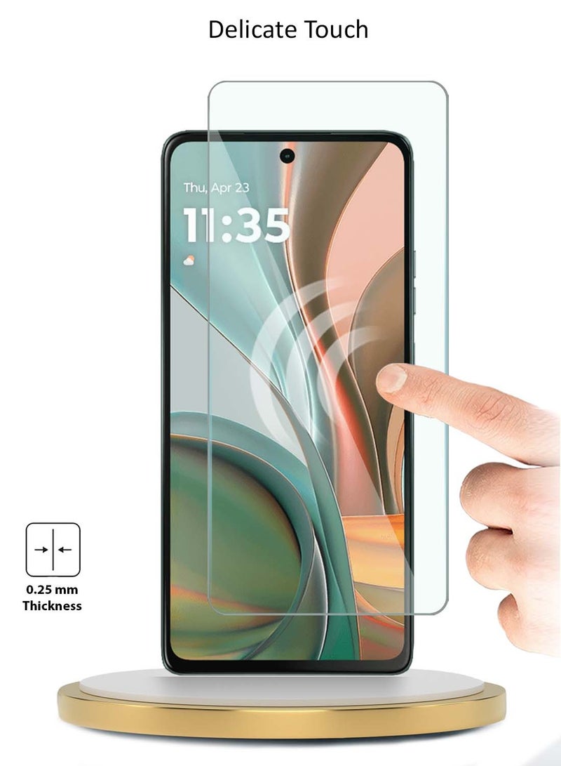 Wtech Motorola Moto G75 5G 2024 WTech Premium Series Curved Edges 9H 2.5D Tempered Glass Screen Protector - Clear - Image 4