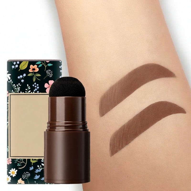 Light Brown Eyebrow Stamp Waterproof & Smudge-Proof - Multifunctional Brow Kit with 10 Stencils 2 Brushes Easy To Use for Novices Daily Makeup Parties Hairline Filling - Image 5