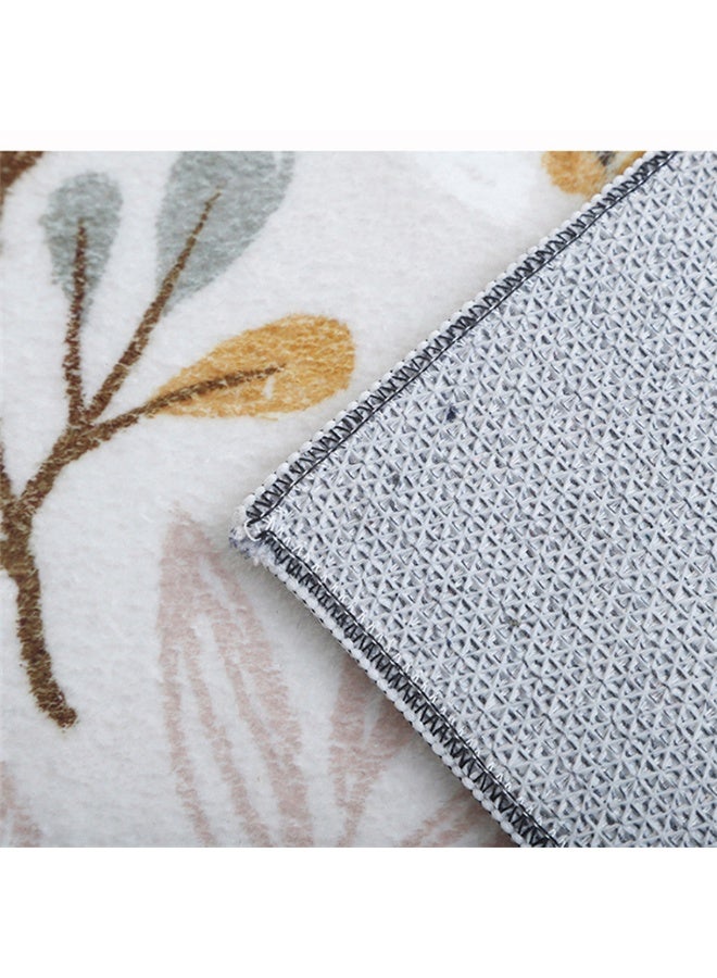 Washable Carpet, Modern Non-Slip Area Rugs with Print Boho, Home Decor Thin Vintage Floor Carpet Indoor Mat Floral Print Rugs for Living Room Bedroom Dining Room Office (Gold 150*200cm) - Image 4