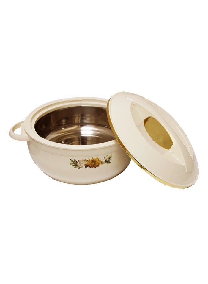 Asian Insulated Stainless Steel Casserole Nova 3pc Set Beige 1.0, 1.6, 2.5 L  - Image 2
