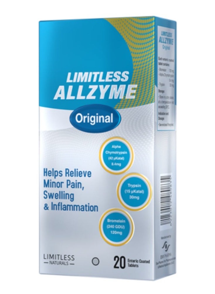 Limitless Allzyme Original 20 Enteric Coated Tablets