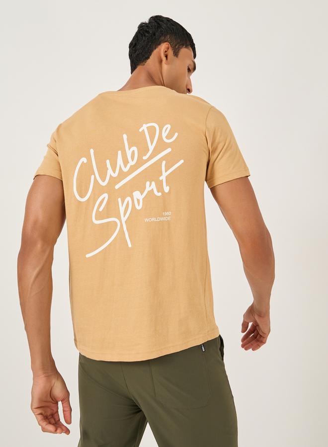 Styli Slogan Print Regular Fit T-Shirt  - Image 1