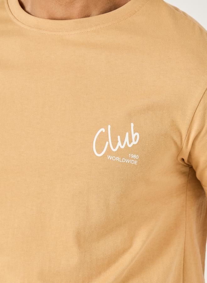 Styli Slogan Print Regular Fit T-Shirt  - Image 4