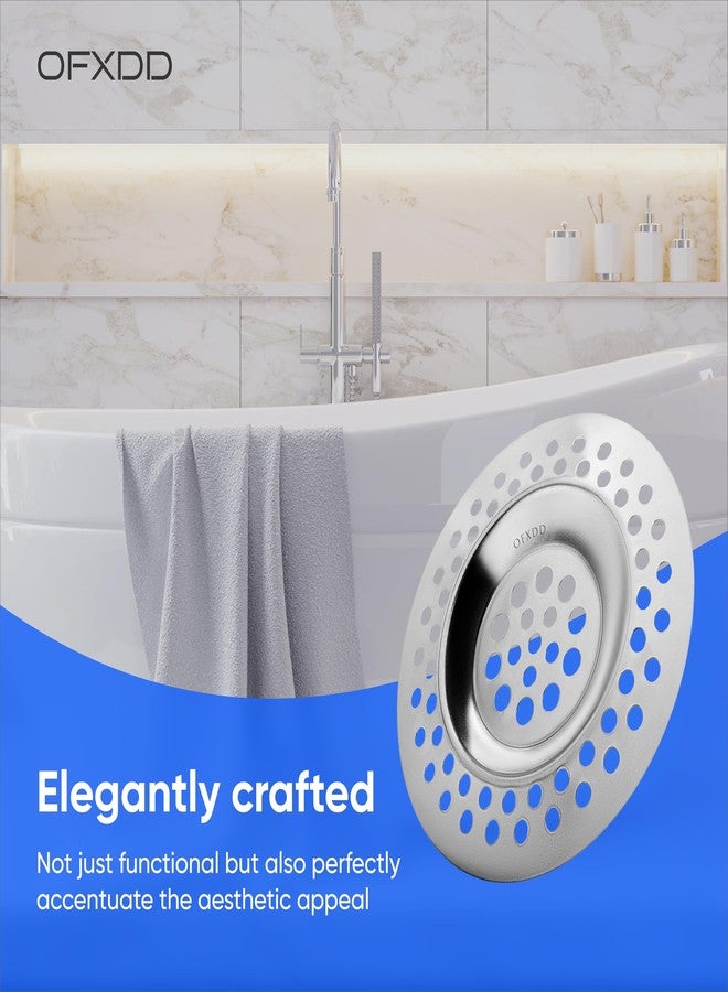 OFXDD Utility Kitchen Sink Tub Screen Drain Stopper Metal Cover Mesh - Pack of 5 - Universal Bathroom Hair Catcher Bathtub Strainers - Image 3