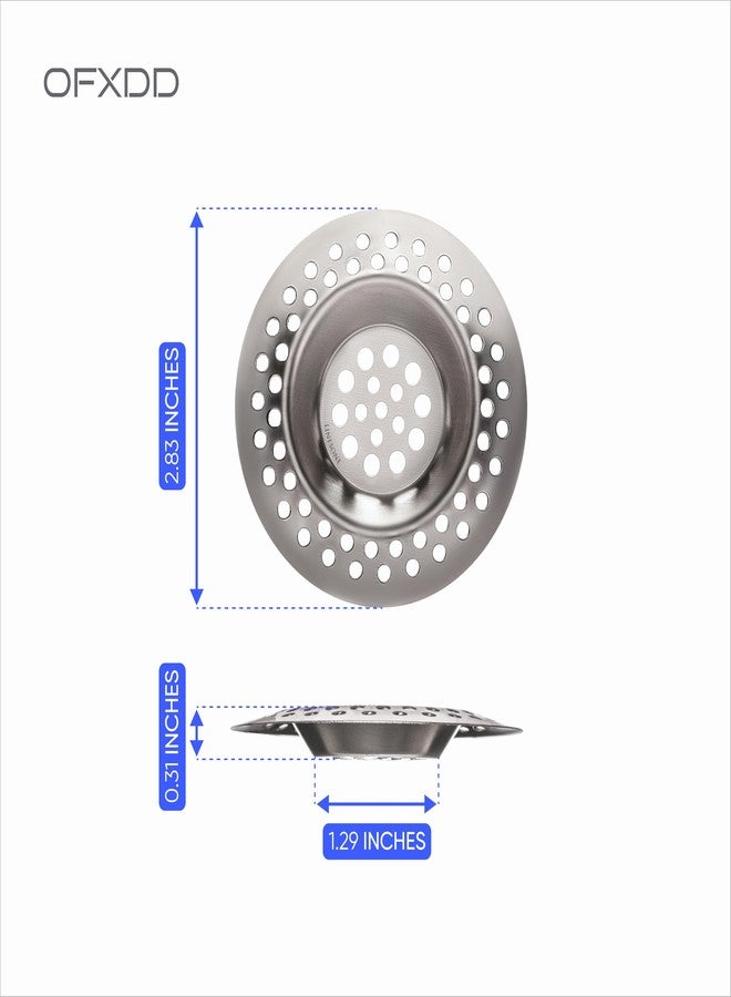 OFXDD Utility Kitchen Sink Tub Screen Drain Stopper Metal Cover Mesh - Pack of 5 - Universal Bathroom Hair Catcher Bathtub Strainers - Image 5