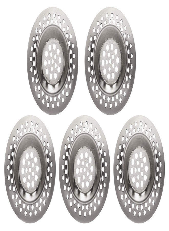 OFXDD Utility Kitchen Sink Tub Screen Drain Stopper Metal Cover Mesh - Pack of 5 - Universal Bathroom Hair Catcher Bathtub Strainers - Image 1