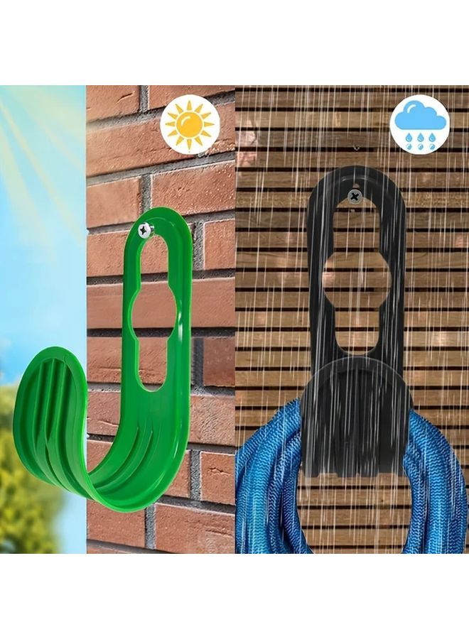 Black Garden Pipe Hanger Wall Mounted Storage Hook Easy Install 1pc - Image 5