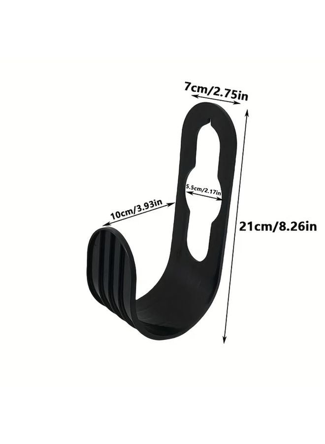 Black Garden Pipe Hanger Wall Mounted Storage Hook Easy Install 1pc - Image 1