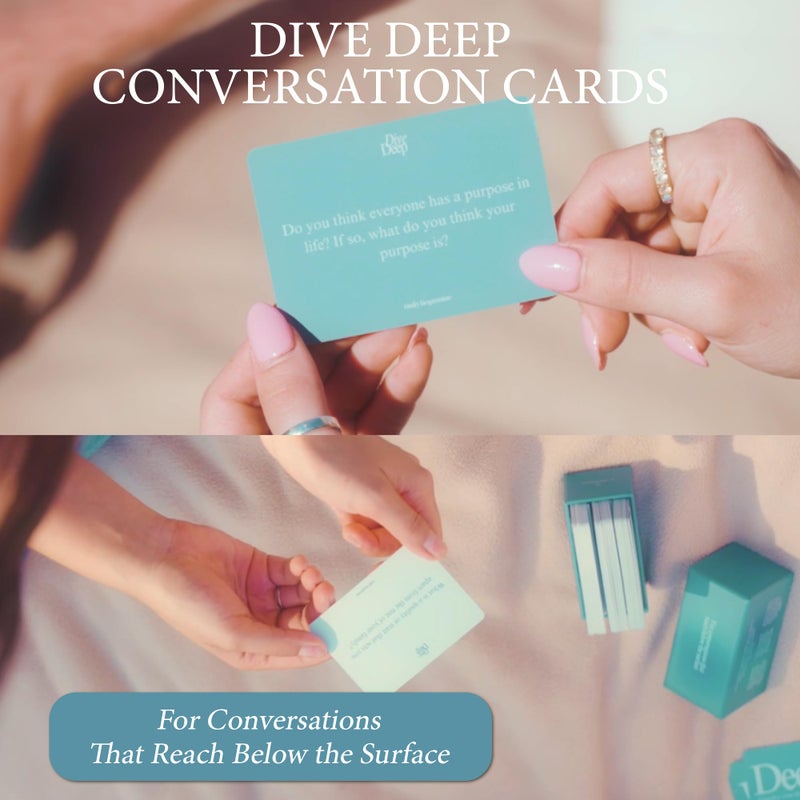 Daily Dopamine Dive Deep Conversation Cards - Get to Know Each-Other Ice-Breaker - Deep & Meaningful Conversations - Card Game for Teens, Adults, Couples | Fun Family Party Game for Events & Parties - Image 5