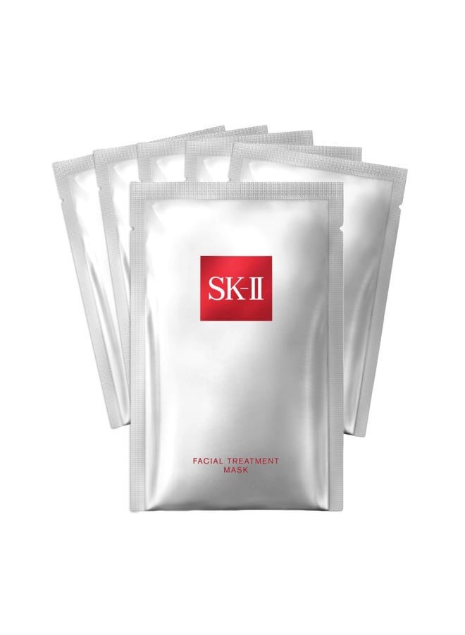 SK-II قناع علاج الوجه للجنسين - 6 قطع علاج - Image 1