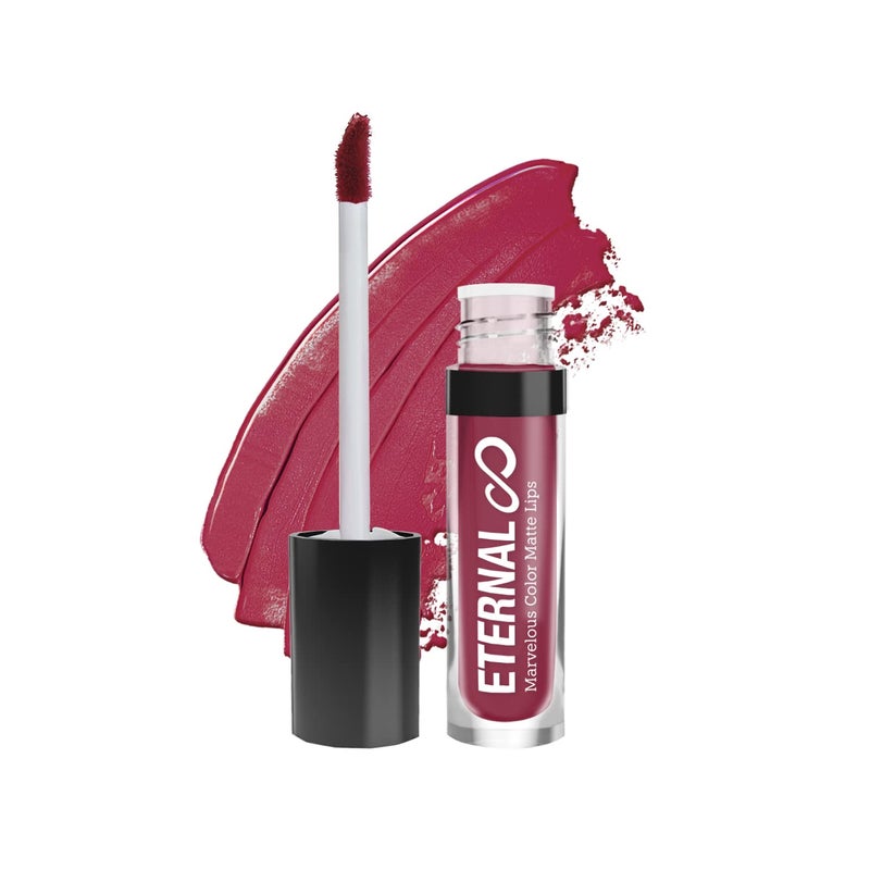 Eternal Marvelous Color Matte Lips Nude Velvet Liquid Lipstick â€“ Soft Matte Lip Cream for Long-lasting Makeup, 0.13 Oz (Glamour) - Image 1