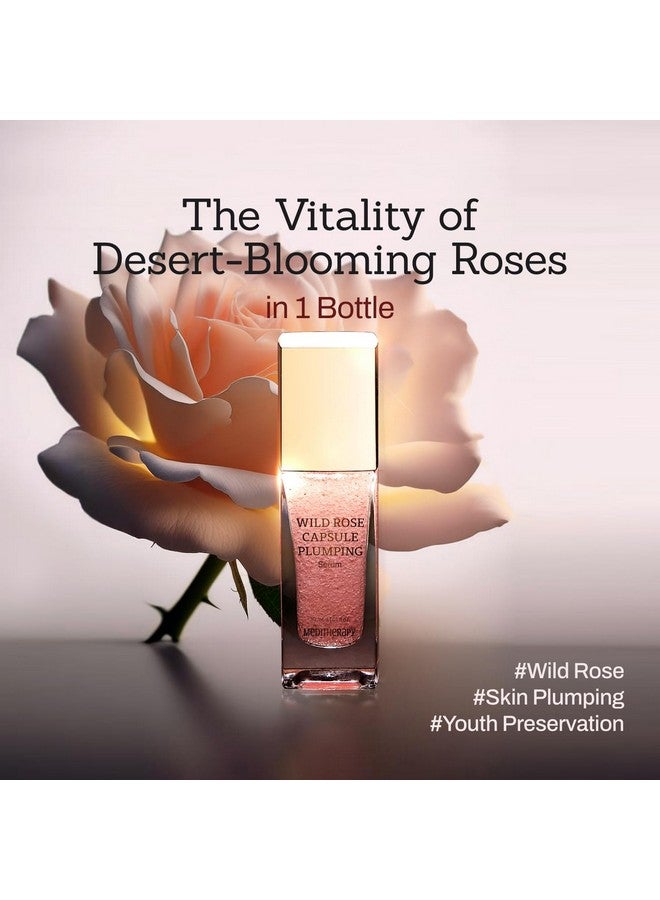 MEDITHERAPY Wild Rose Capsule Plumping Serum, Early Anti-Aging, Enhances Skin Elasticity & Radiance, Improves Sagging Skin for a Firm & Glass Skin Look, Hydrating Korean Skincare, 1.01 fl.oz. - Image 2