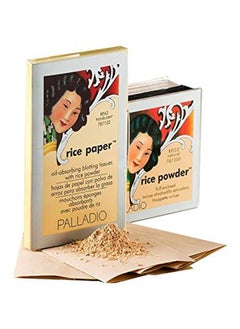PALLADIO Face Blotting Tissue Sheets Made From Natural Rice Powder For Oily Skin, Oil Absorbing Paper, 2 Sided, Instant Results, Warm Beige, 40 Count  - Image 3