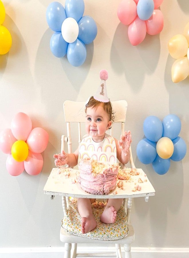 Ereniko Boho 1st Birthday Hat Decorations For Baby Girls Boys Handmade Natural Outfit First Birthday Party Hat Pink - Image 2