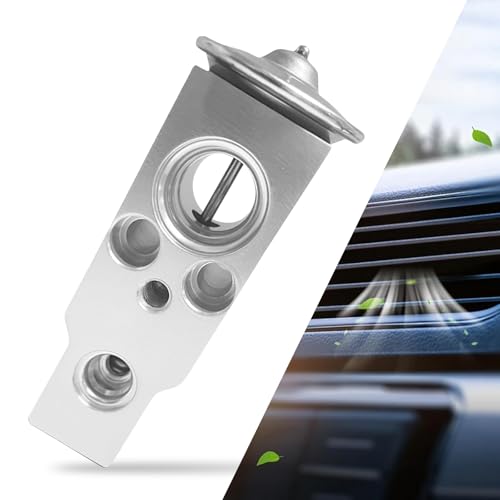 Sumjig 1 PC Car AC Expansion Valve 80213TF0G01 Metallic AntiWear Steam Engine Air Conditioning Valve AC System Repair Accessories for Honda Ford Dodge Ram Silver - Image 1