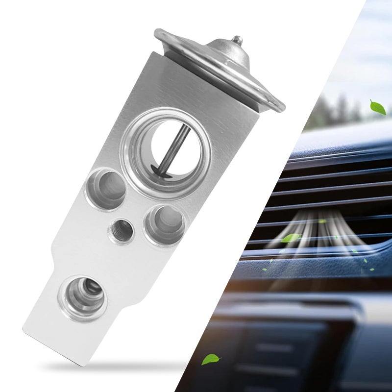 Sumjig 1 PC Car AC Expansion Valve 80213TF0G01 Metallic AntiWear Steam Engine Air Conditioning Valve AC System Repair Accessories for Honda Ford Dodge Ram Silver - Image 3