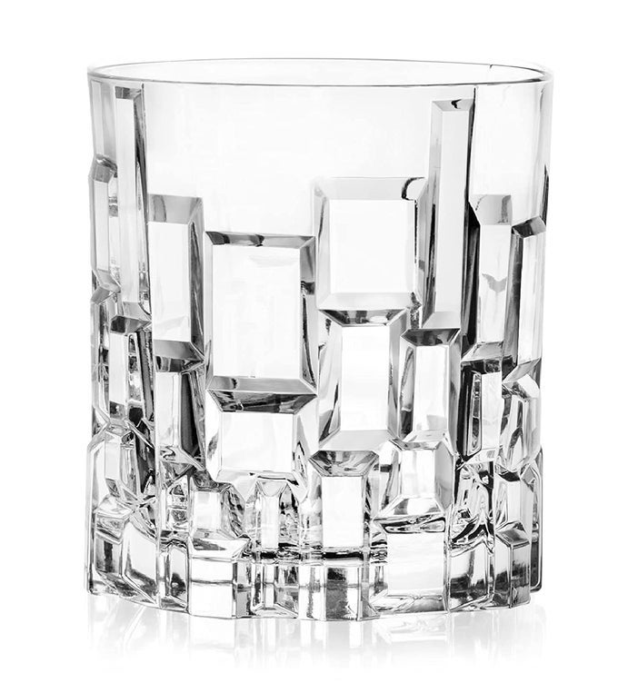 ITALIAN PREMIUM CRISTALLERIA OLD FASHIONED CRYSTAL LONG DRINK WHISKEY GLASS 320 ML SET OF 6