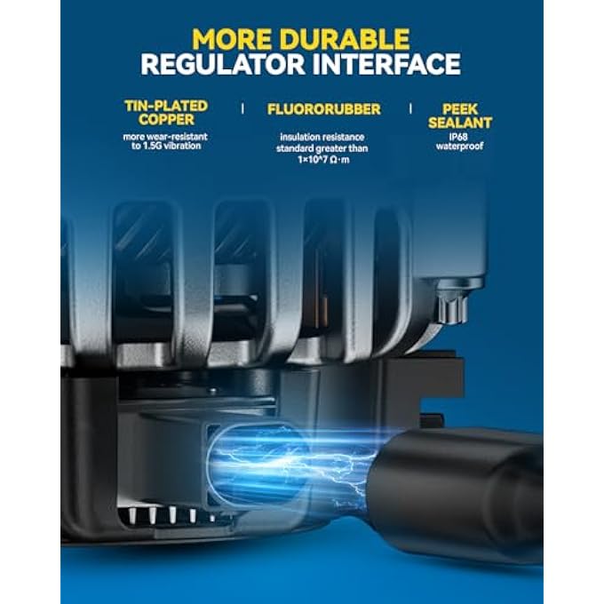 PHILTOP Alternator Compatible with Hyundai Santa Fe 2007-2009 2.7L, Kia Rondo 2007-2010 2.7L, Optima 2007-2010 2.7L High Amp Alternators Replace 11190N 12V 130Amp CW S6 6-Groove Pulley - Image 4