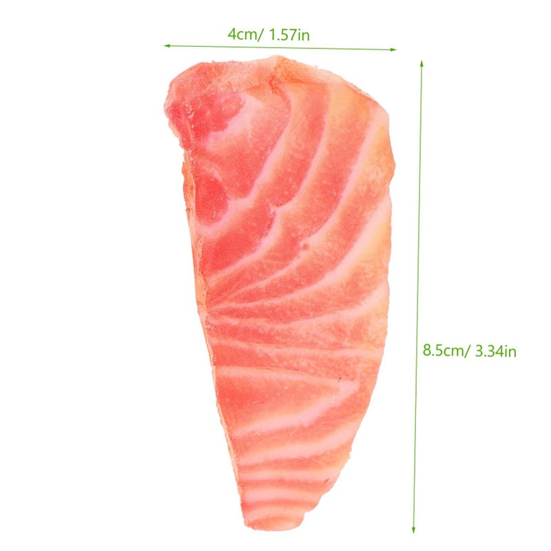 Lifelike Artificial Salmon Slice Model For Kitchen Display Photography - Image 3