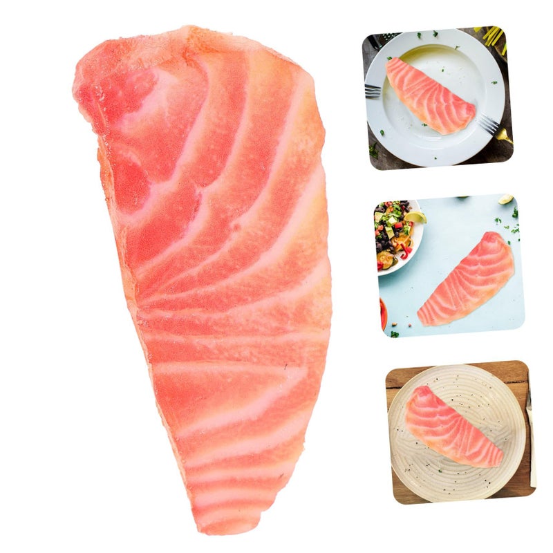 Lifelike Artificial Salmon Slice Model For Kitchen Display Photography - Image 4