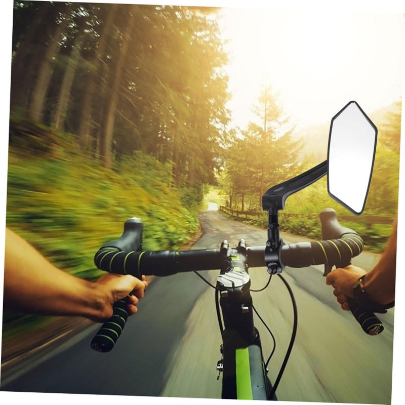 2 Pack Bike Rearview Mirror Wide View Angle Easy Install Safe Cycling Accessory - Image 3