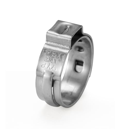 WMAXPFIT (Pack of 50) WMAXPFIT PEX Cinch Clamp Rings 3/4 Inch, STAY PUT Stainless Steel PEX Crimp Rings Cinch Clamps for PEX Pipes and PEX Fittings Connection - Image 1