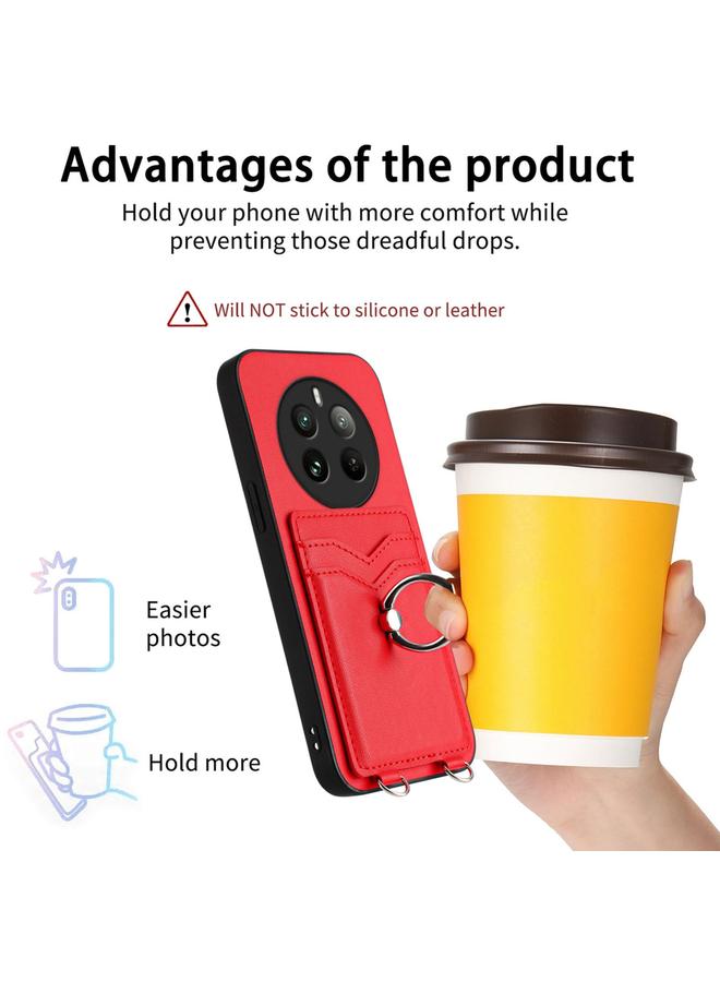 اس-توب جراب لهاتف Realme P1 Pro 5G R20 جراب هاتف مزود بحلقة وحامل للبطاقات - Image 3