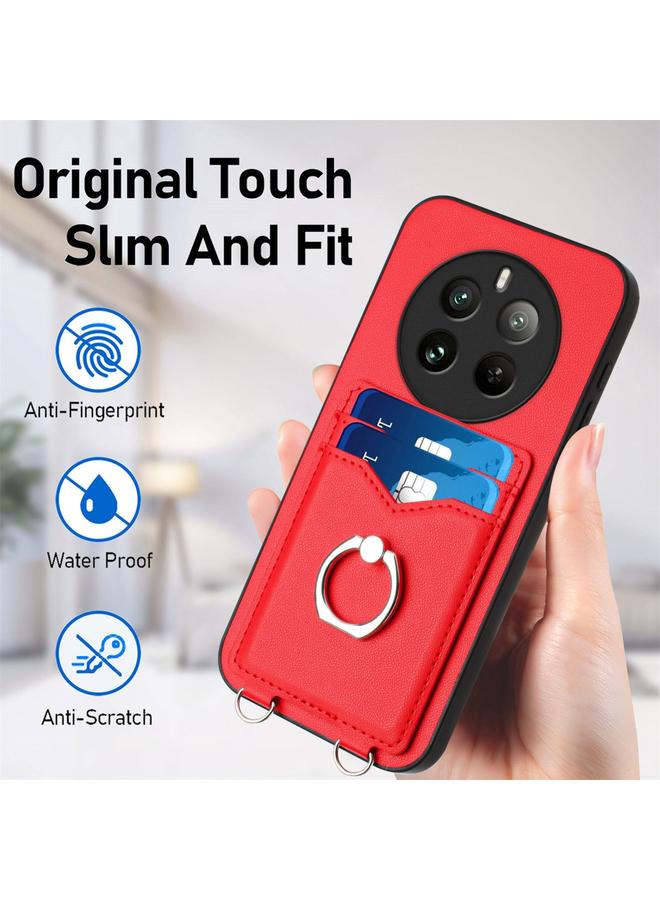 اس-توب جراب لهاتف Realme P1 Pro 5G R20 جراب هاتف مزود بحلقة وحامل للبطاقات - Image 5