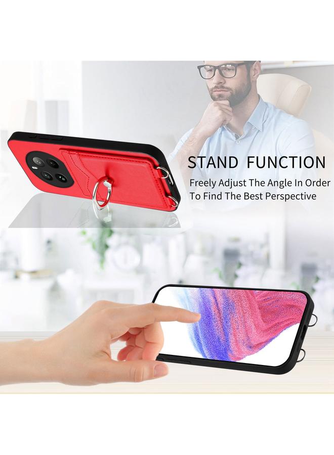 اس-توب جراب لهاتف Realme P1 Pro 5G R20 جراب هاتف مزود بحلقة وحامل للبطاقات - Image 4