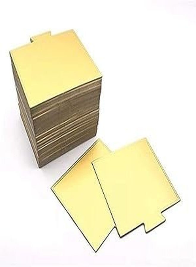 Royals |Pack of 25|3.5x3.5inch|Cake Base|Cake Baking Tool|Cake Plate| Cake Decoration | Cake Base Board | Cake Tray| Cardboard, Acrylic,MDF Cake Base| Pastry Base |(Cardboard, Square Pastry Base) - Image 1