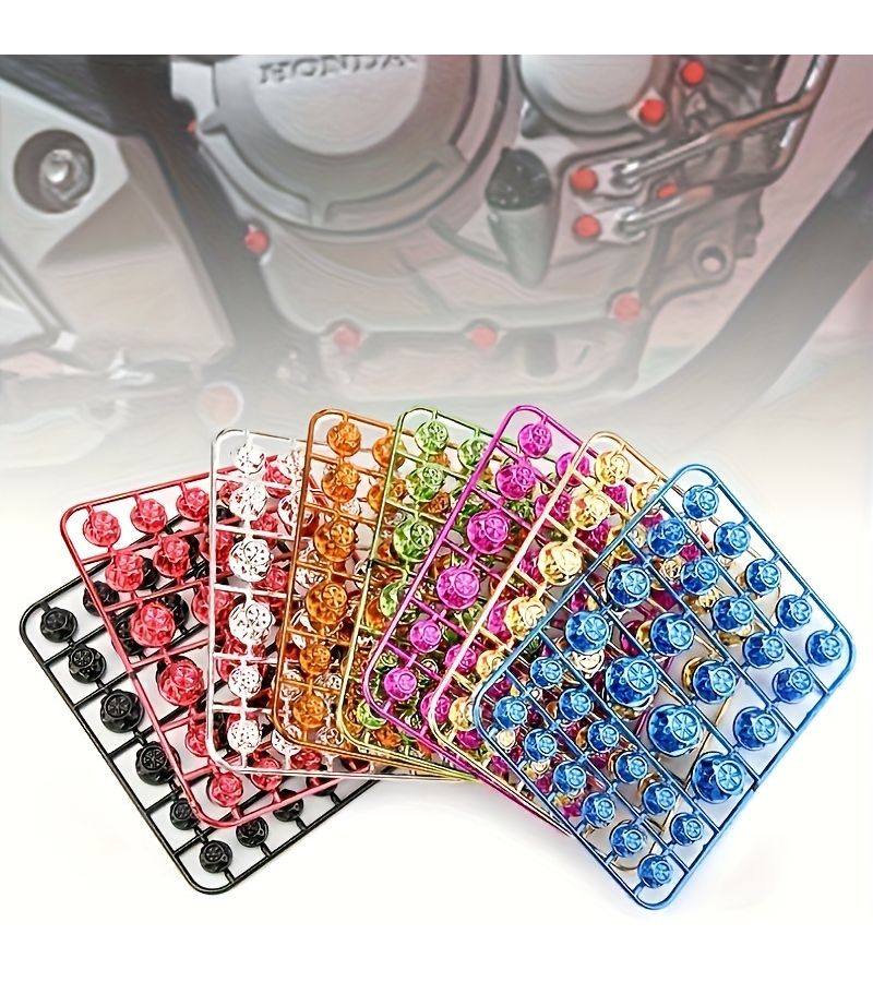 Blue Engine Head Screw Cap Decorative Nut For Motorcycle Scooter Modification - Image 3
