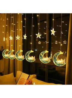 Ramadan Lights, Ramadan Night Lights, Ramadan Decorations, Ramadan String Lights Decorations for Home(5 Stars and 5 Moons Castle Shaped)