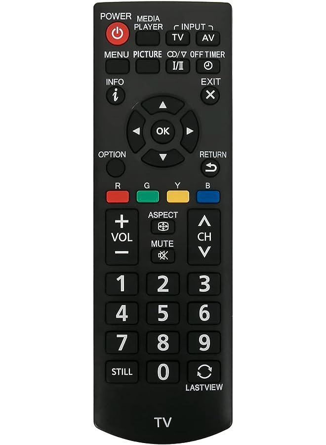 Allimity N2QAYB000823 Remote Control fit for Panasonic Viera LED TV TH-50A410K TH-50A410M TH-50A410X TH-L24XM6K TH-L24XM6M TH-L24XM6X TH-L32B68G TH-L32B69K TH-L39B68K TH-L39B69K TH-L39EM6K TH-L39EM6M - Image 1