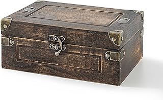 Soul & Lane Soul & Lane Sydney Decorative Treasure Chest: Antique Masculine Fir Wooden Box, Vintage Natural Wood Silverware  - Image 1