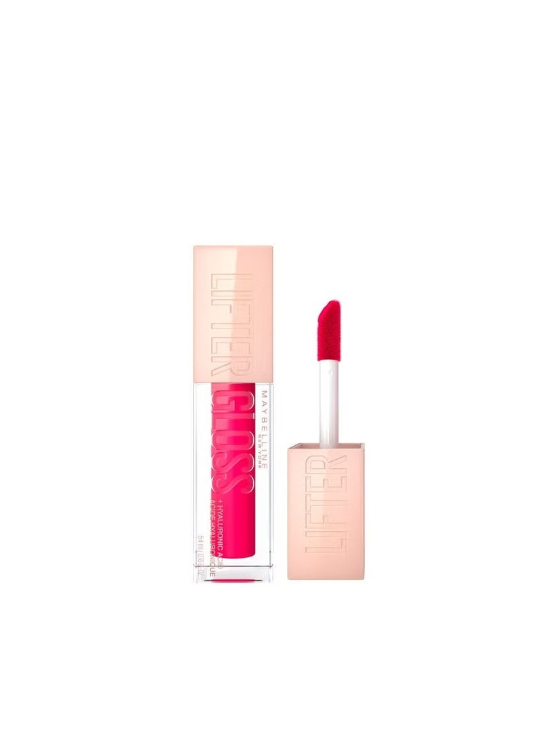 MAYBELLINE LIFTER GLOSS WITH HYALURONIC ACID, HYDRATING LIP GLOSS, HIGH SHINE, MOISTURIZING, 024 Bubblegum