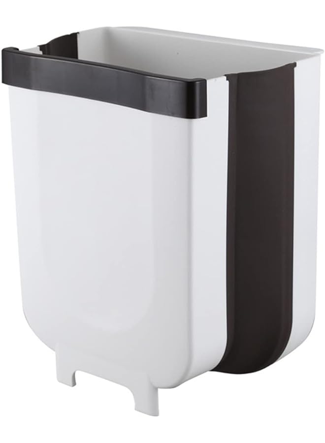 PROMASS SJ Hanging Trash Can For Kitchen Cabinet Door, Foldable Small White Compact Garbage Can.Easy Suitable For Kitchen, Bedroom, Car and so on - Image 1