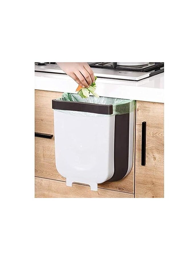 PROMASS SJ Hanging Trash Can For Kitchen Cabinet Door, Foldable Small White Compact Garbage Can.Easy Suitable For Kitchen, Bedroom, Car and so on - Image 3