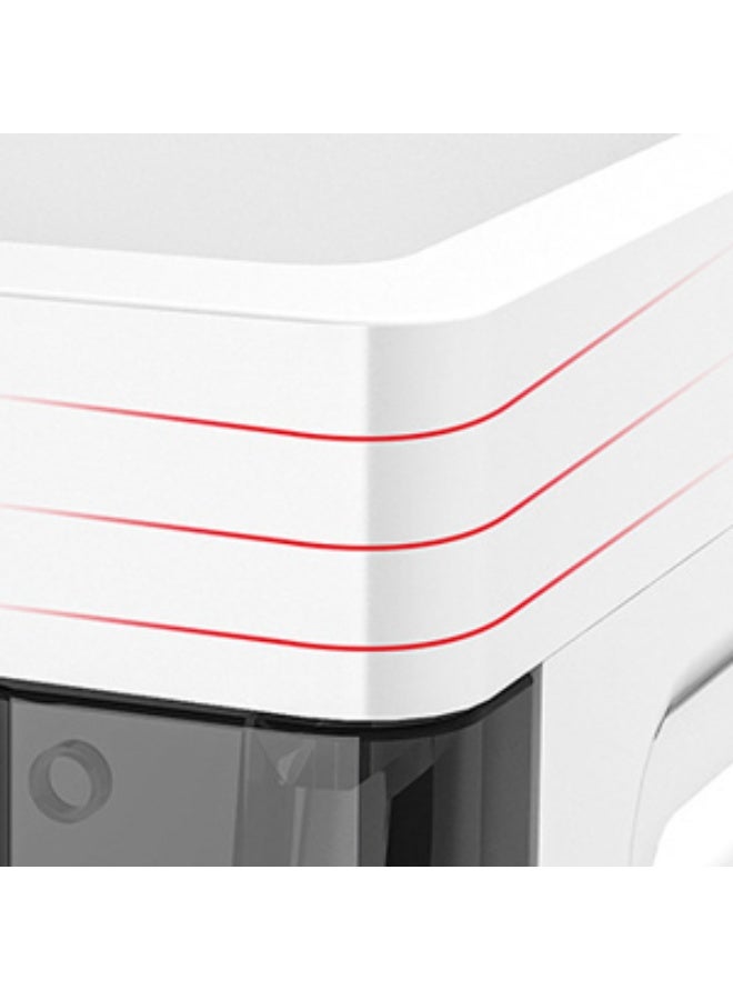 فورثكان خزانة تخزين ضيقة من Forthcan، منظم قائم بذاته بأربعة طوابق للحمام والمرحاض، عرض 18 سم، رمادي شفاف - Image 5