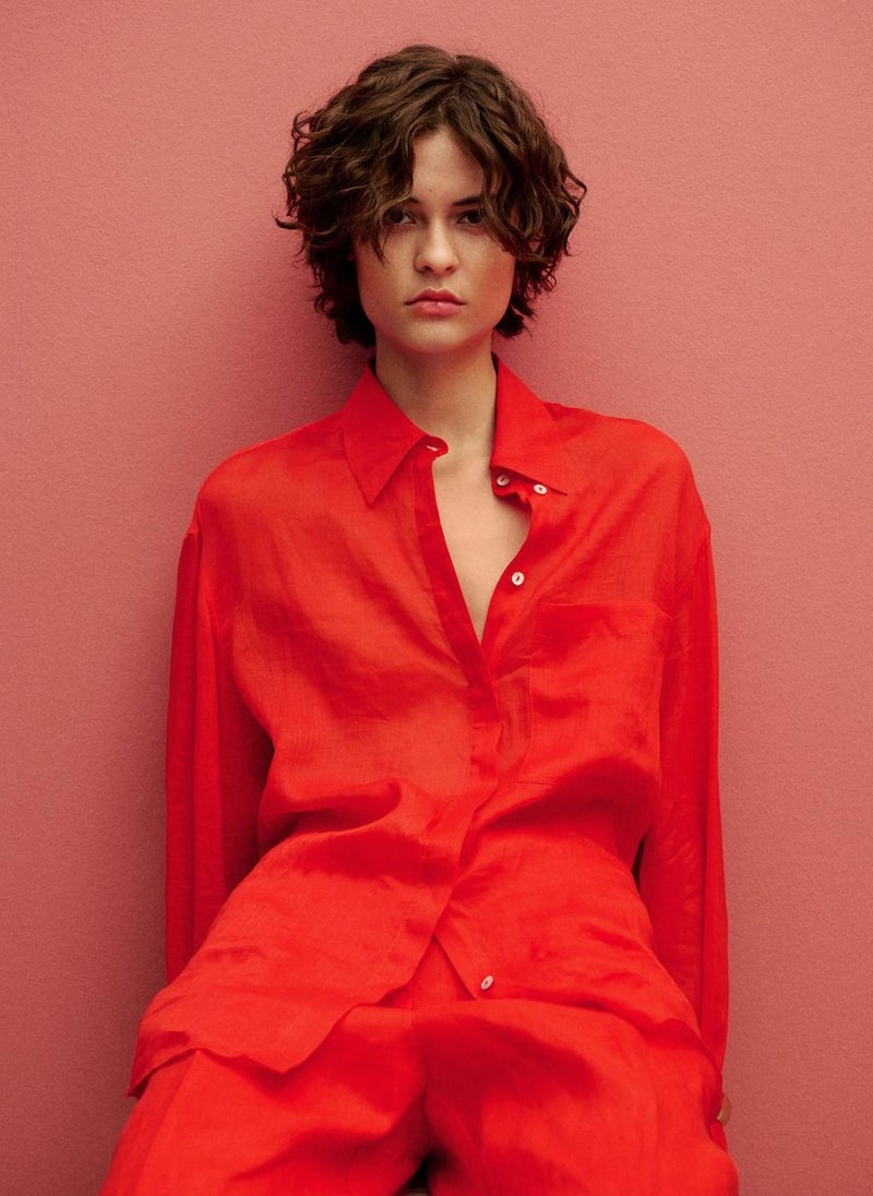 MANGO - Regular Ramie Shirt Pocket - Image 1