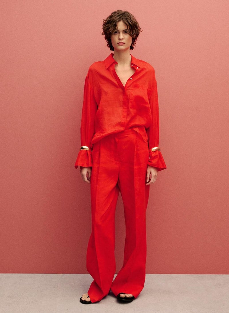 MANGO - Regular Ramie Shirt Pocket - Image 1