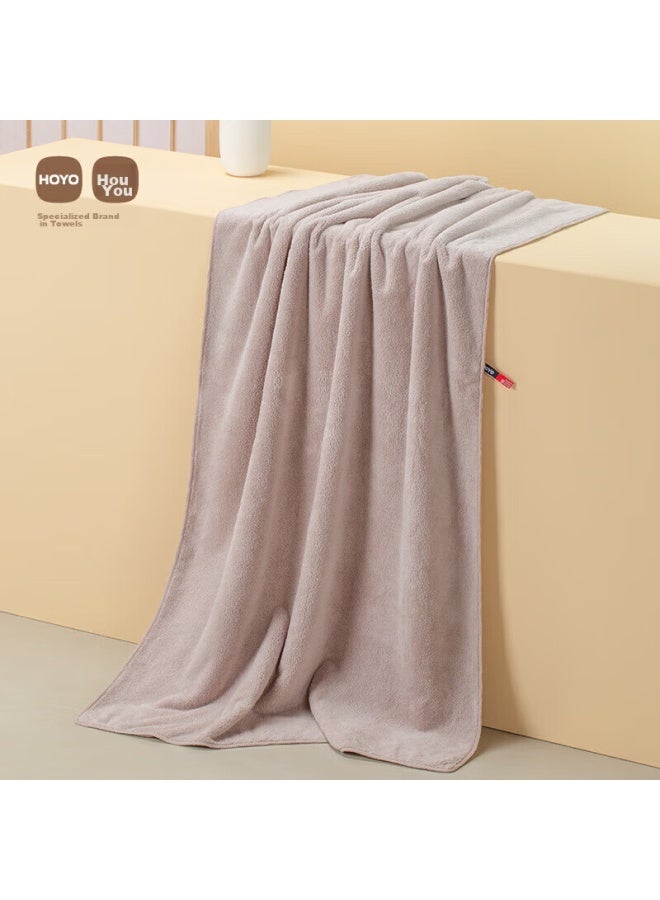 Hoyo Bath Towel For Men And Women, Class A Snow Smooth Velvet, Soft, Absorbent, Quick-drying, High-end 7a Antibacterial, Single Pack, Coffee Color - Image 1