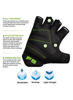 ABJ Workout Gloves for Men and Women, Weight Lifting Gloves with Excellent Grip, Lightweight Gym Gloves for Cycling, Exercise, Training, Pull ups, Fitness, Climbing and Rowing  - Image 2