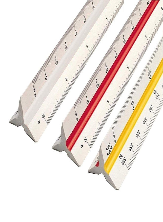VIYOT Plastic Triangle Scale Ruler, 30 cm/12-inch, Measuring Tool for Architects, Engineers, Students, Office, 1-Piece - Image 4